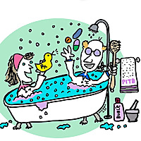 Pharmacy in the bathtub!