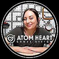 Atom Heart Cross Stitch