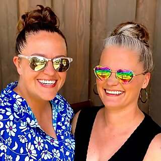 Kathy and Alisha