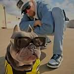 Dad and his Frenchies