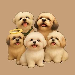 Fluffy Shihtzu Family